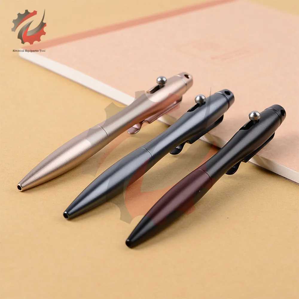 Portable Tactical Pen Selffense Glass Breaker Breaker Aluminium Alloy Tool for Outdoor Camp Emergency Kit Point Point Pen Stationery