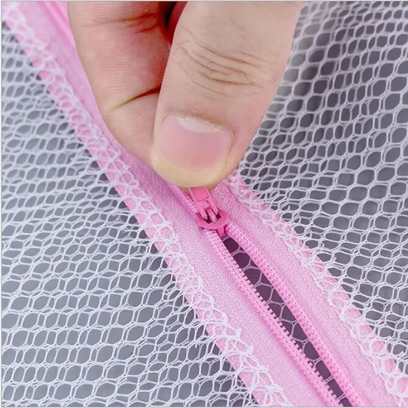 30x40CM Size S Clothes Clothing Wash Aid Laundry Net Mesh Zipper Washing Bag Saver Lingerie Home