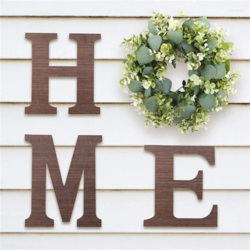 Party Decoration Farmhouses Wall Home Sign With Artificial Eucalyptuses Wreath Hangings Letter