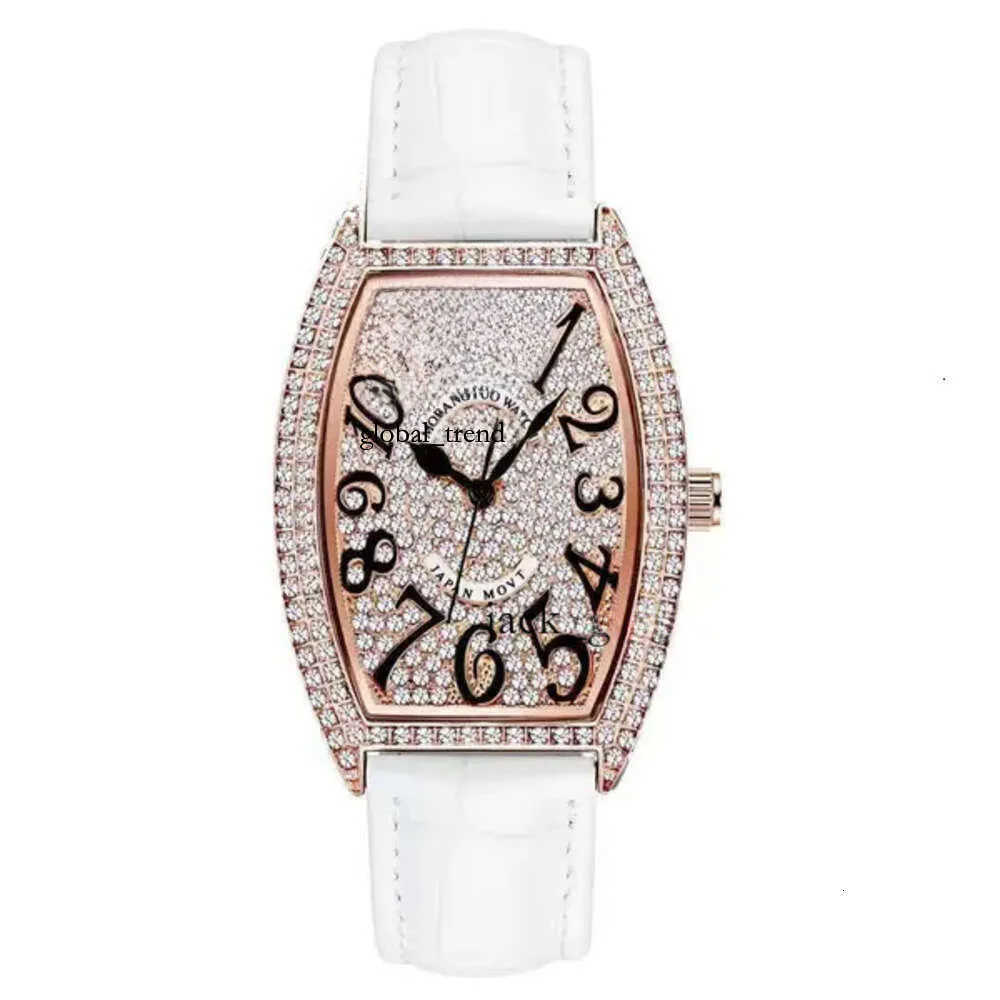 Luxury Womens Watches Designer Nouveaux-matchs authentiques Générales Modèle numérique Gypsophile Quartz Femmes imperméables Regardez la mode en forme de baril AGFH 189 679 748