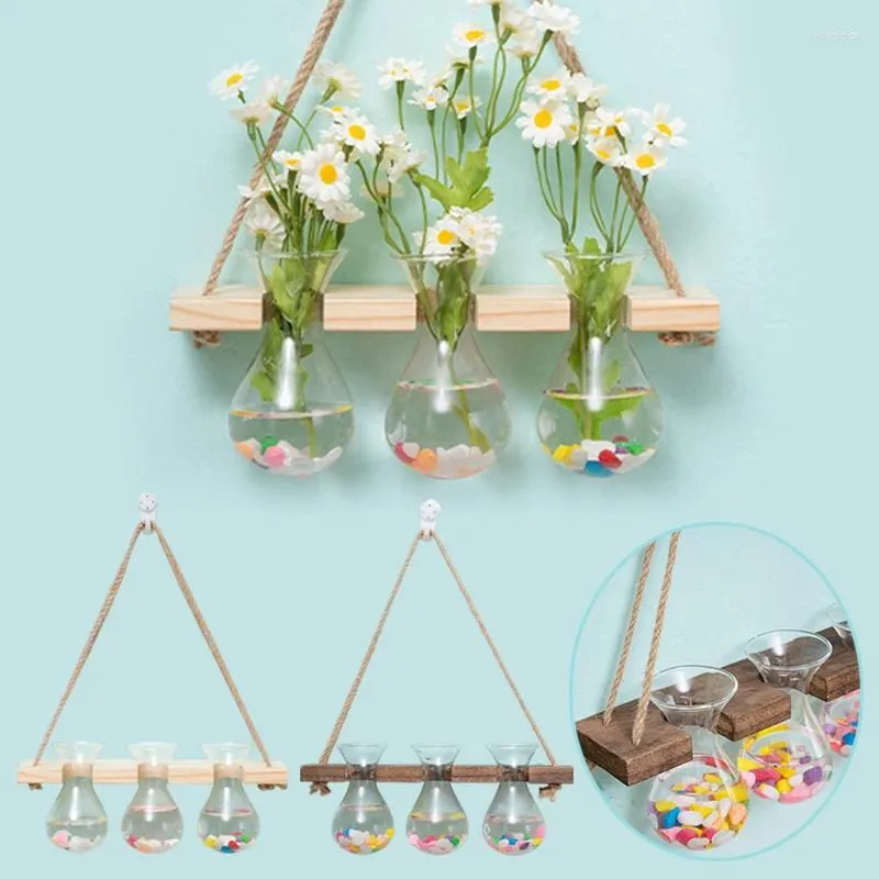 Vases Wall suspendu Planteur terrarium pour les plantes hydroponiques Station de propagation de la station de fleur Verbe Vase Vase Bureau Décoration de la maison