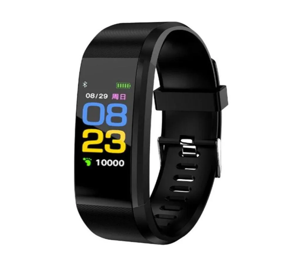 Bracelet 115Plus Bracelet Sécurité artérielle Band Smart Fitness Tracker Smartband Broupeau pour les bracelets Fitbits Watchs3869145
