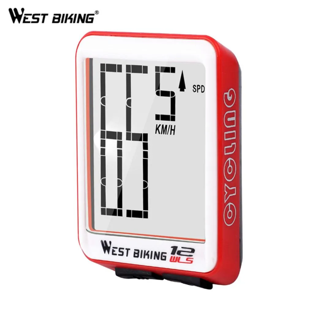 West Biking Bike Computer Multifunction LEDデジタルレートMTB自転車スピードメーターワイヤレスサイクリング走行距離計コンピューターSTOPWATCH3901506