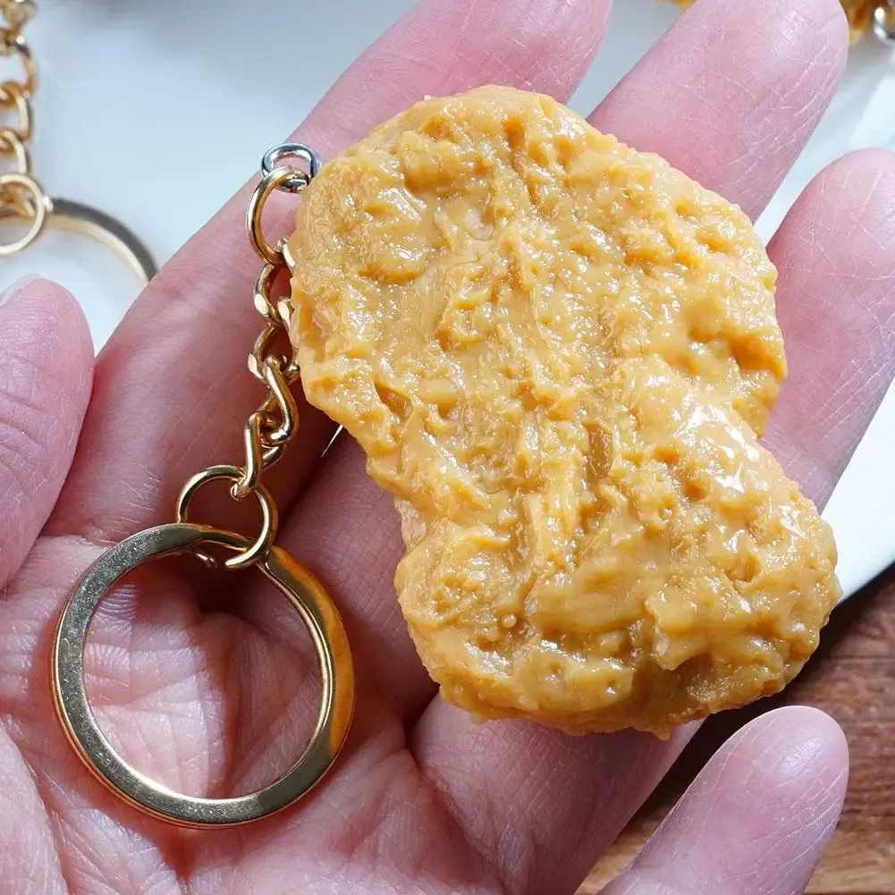 Funny Fried Chicken Keychain – Imitation Food Keyring For Backpacks & Bags - View #6