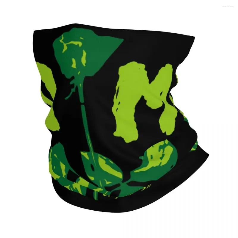 Halsdukar hängiven rosgrön motocross bandana nacke gaiter tryckt depeche cool läge ansiktsmask som kör unisex vuxen andningsbar