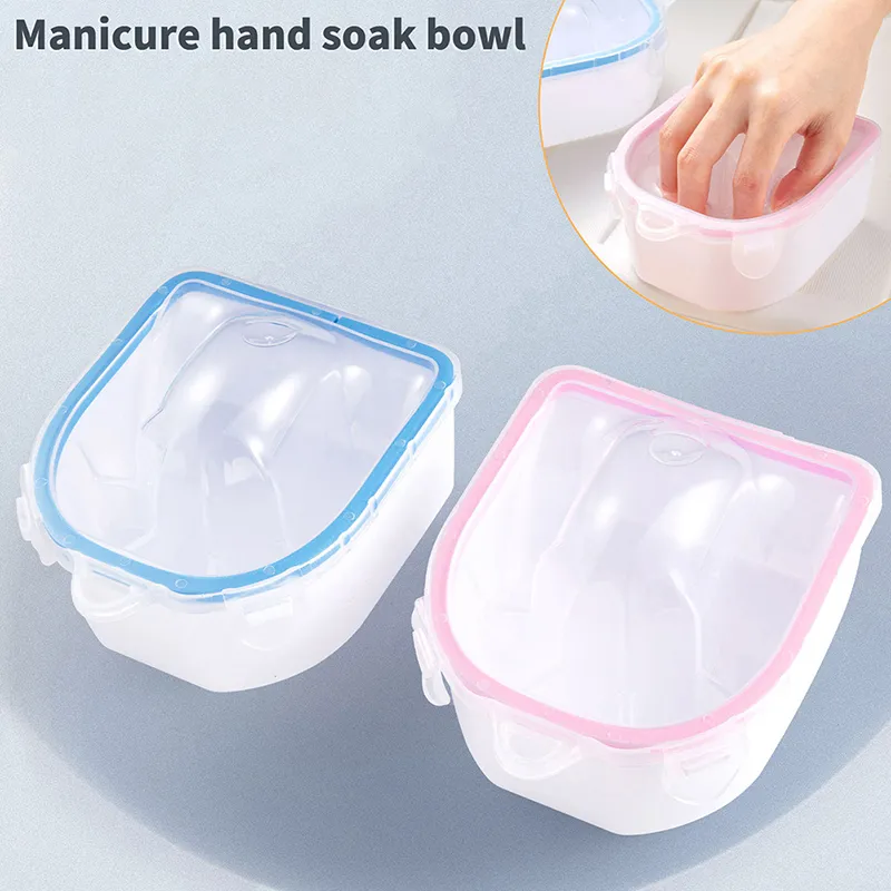 Plastic Thicken Nail Polish Remover Soaker Bowl Manicure Nail Art Gel Polish Remove Soak Tool Separate Fingers Soak Off Bowl