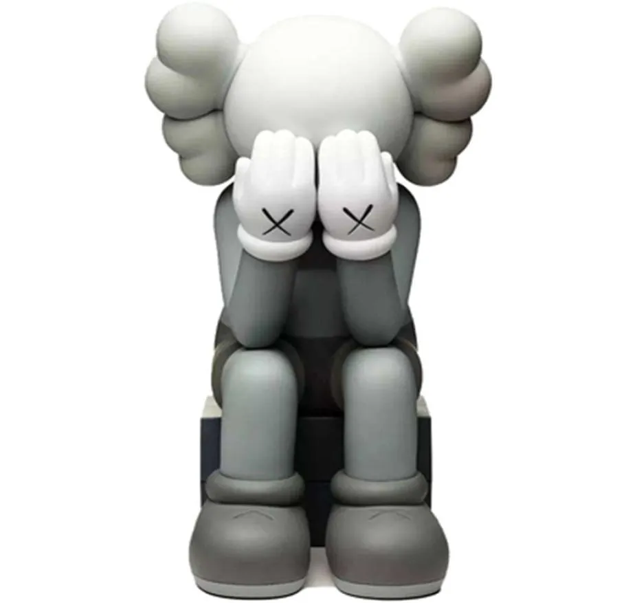 28cm 09 kg Originalfake Kaws Begleitpuppe Sitzen Position Figur mit Original Box KAWS Actionfigur Modelldekoration Geschenk An8162350