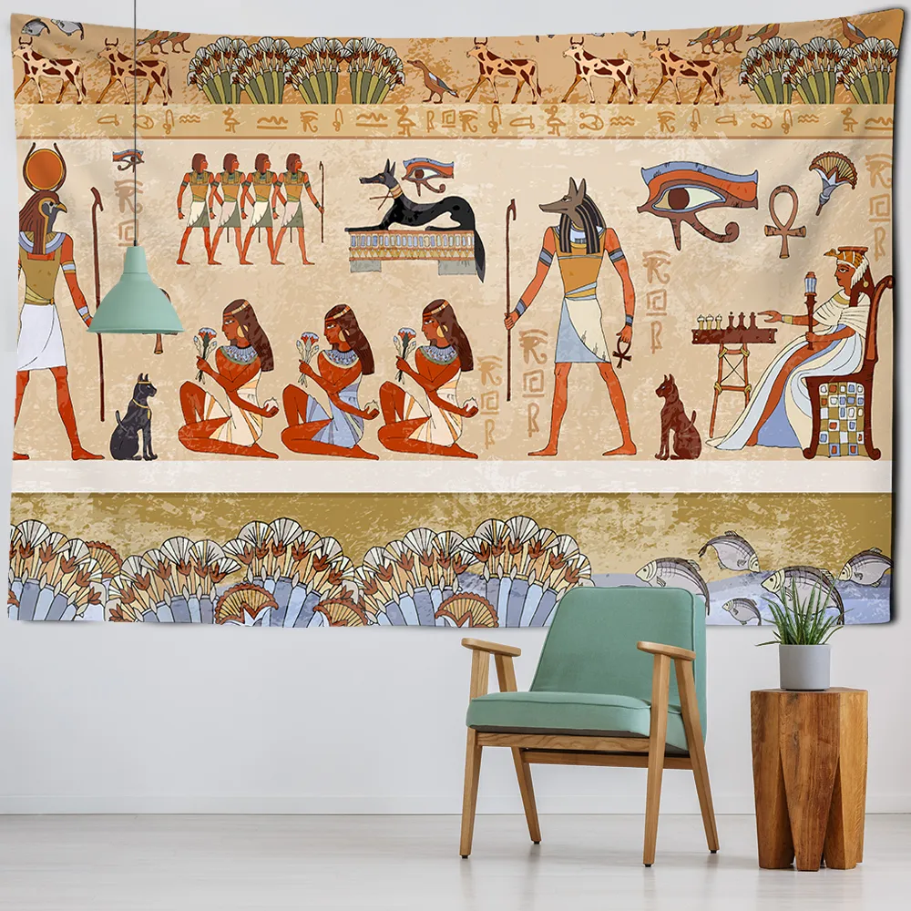 Afrikansk forntida egyptisk tapestry vägg hängande historia kultur konst hippie egypten stor storlek vägg täcker heminredning retro väggmålningar