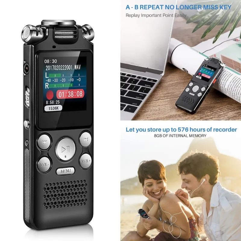 プロフェッショナル起動デジタルボイスレコーダー 8GB 16GB 32G ノイズ