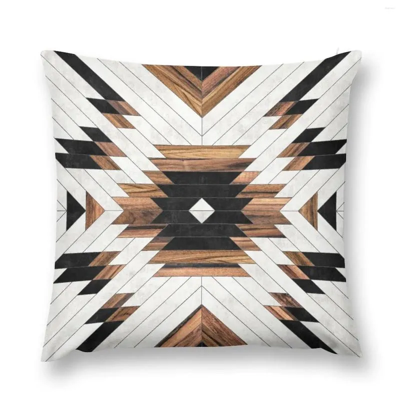 Oreiller Urban Tribal Pattern No.5 - Aztec Concrete and Wood Throw Christmas Covers Case S pour le canapé