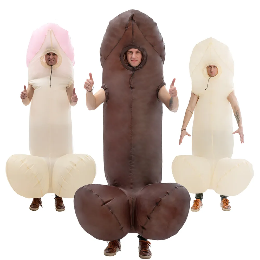 Par roliga Bachelorette Party Big Penis Uppblåsbar kostym Nattklubb Bar Carnival Halloween Makeup Party Cosplay Costume