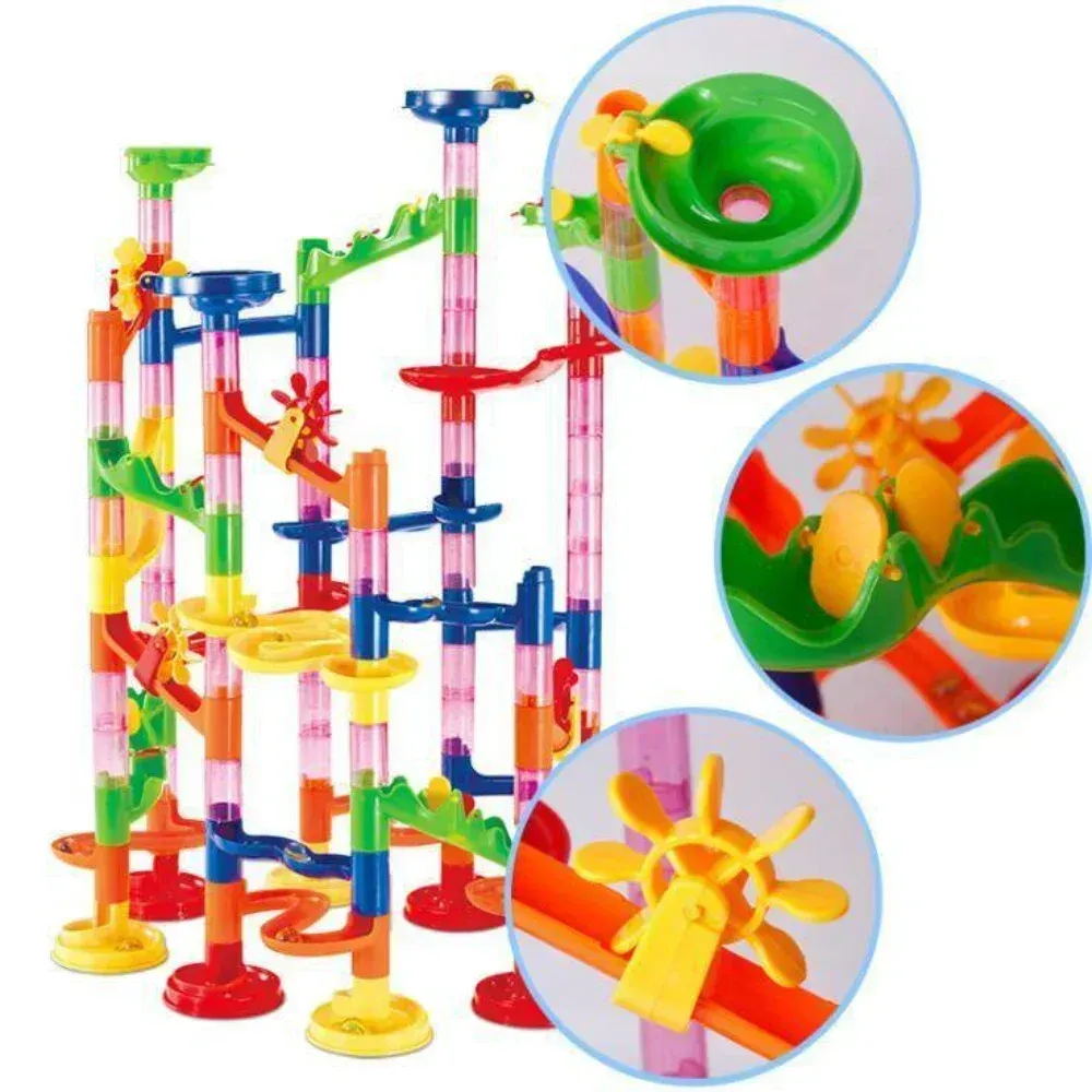 45-232pcs Marble Run Blocks Blocks Track Ball Toys Toys DIY Construtor de criatividade Early Educational Toys Crianças Presente