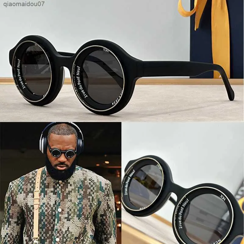 Óculos de sol Designer 2024 Paris Men Fashion Week Super Vision Round Glassesz2501U Trendy and Modyable redonda de moldura redonda de moldura de arco de sol2404