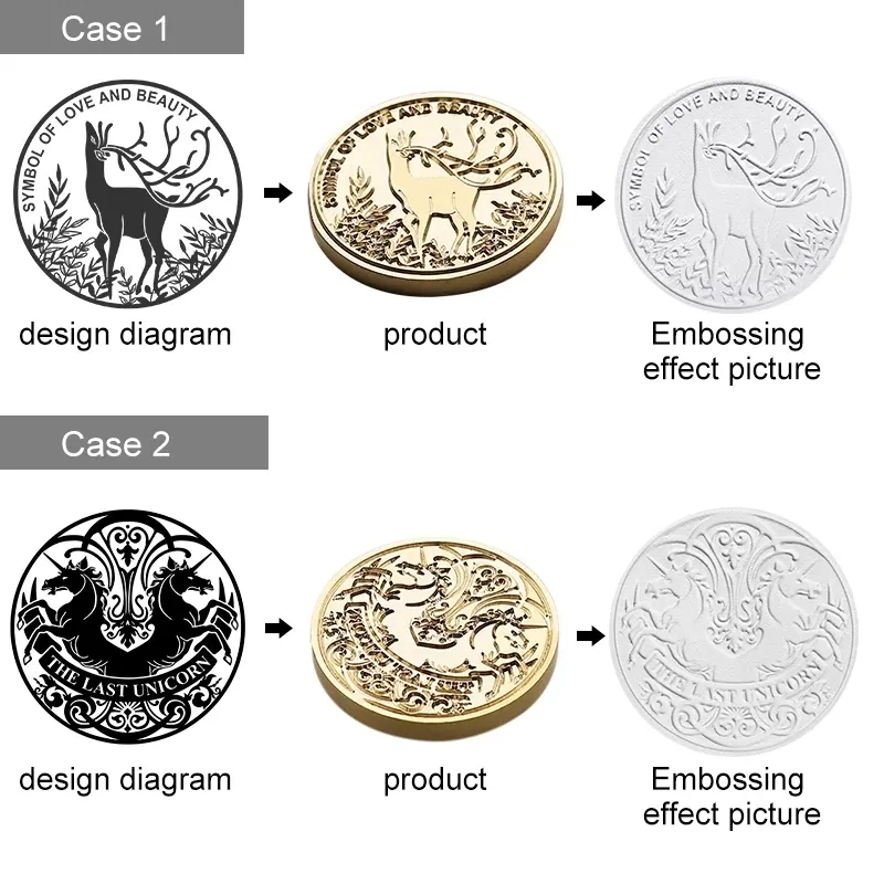Custom Logo Embossing Stamp - Personalized Paper Embosser for Books ...