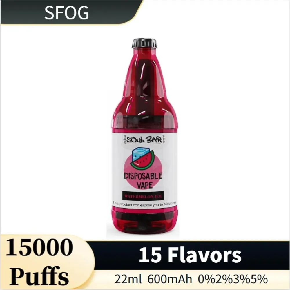 24hr 배송 원래 공장 vape Sfog Big Band 15000 퍼프 22ml 일회용 E 담배 15 맛 1 Ohm 충전 가능 0% 2% 3% 5%