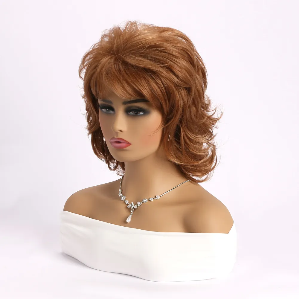 Short Pixie Cut Dark Brown Synthetic Wig with Natural Curly  display picture 1
