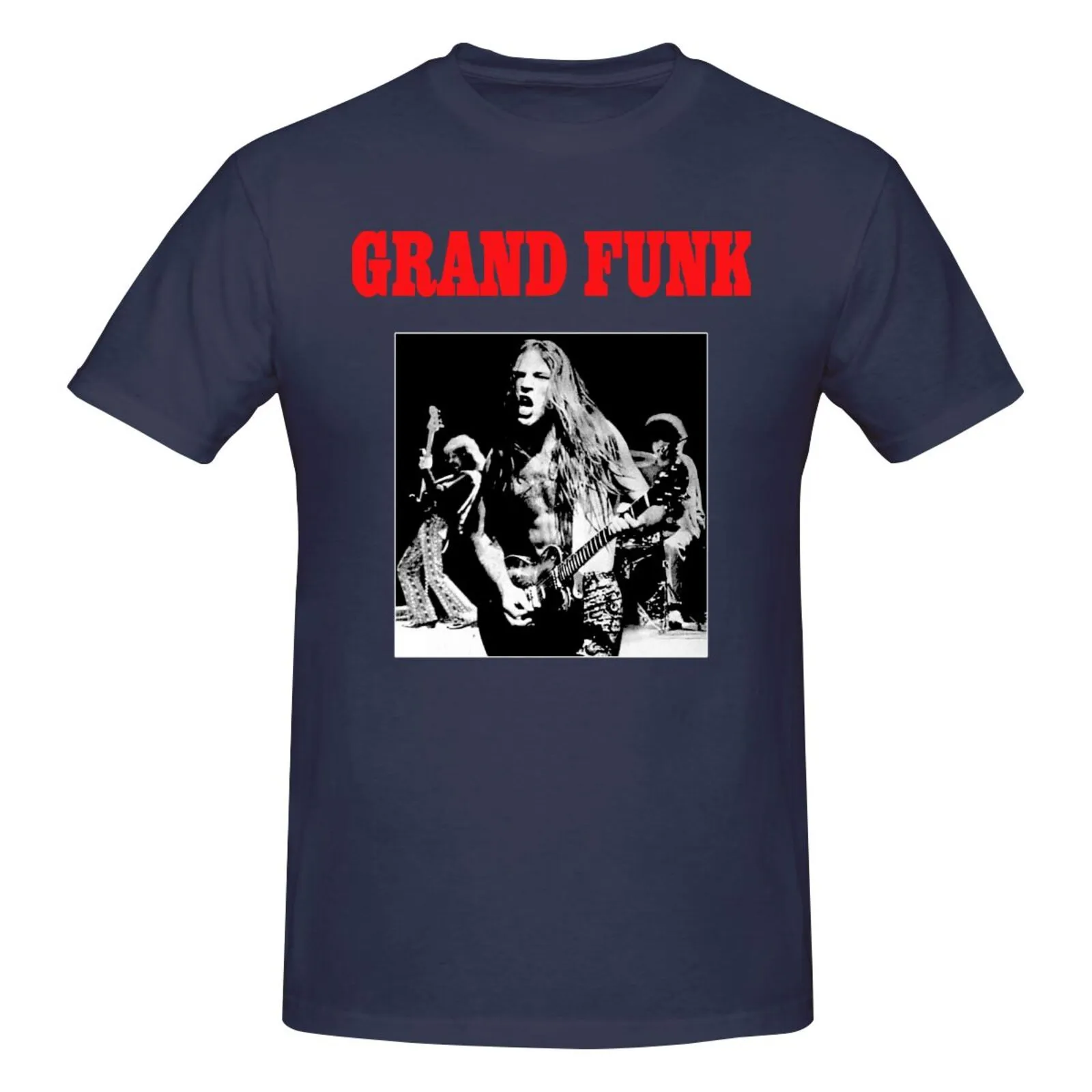 Grand Funk Railroad Unisex Full Size Black Cotton T Shirt Short