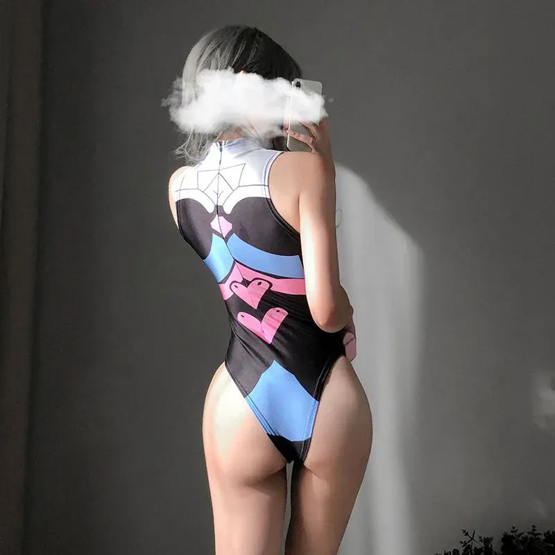 Anime Games Cosplay DVA Printed Sexy Swimsuit For Women Open Crotch Bodysuit Spanx Bathing Suit From Homepro11 11.26 DHgate.Com