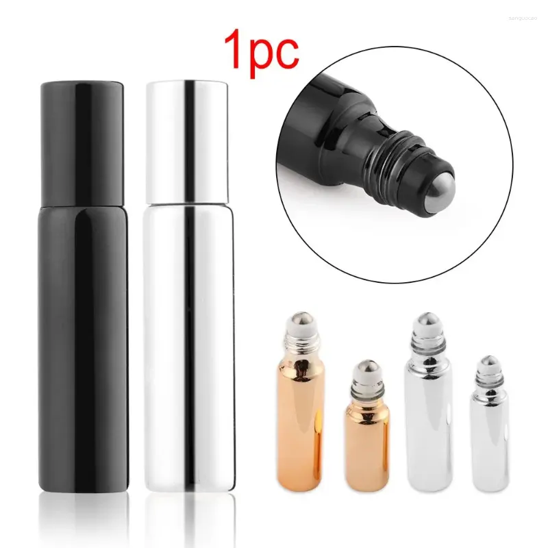 Storage Bottles Portable Refillable Eye Cream Stainless Steel Empty Bottle Roller Ball Massager Essential Oil Container