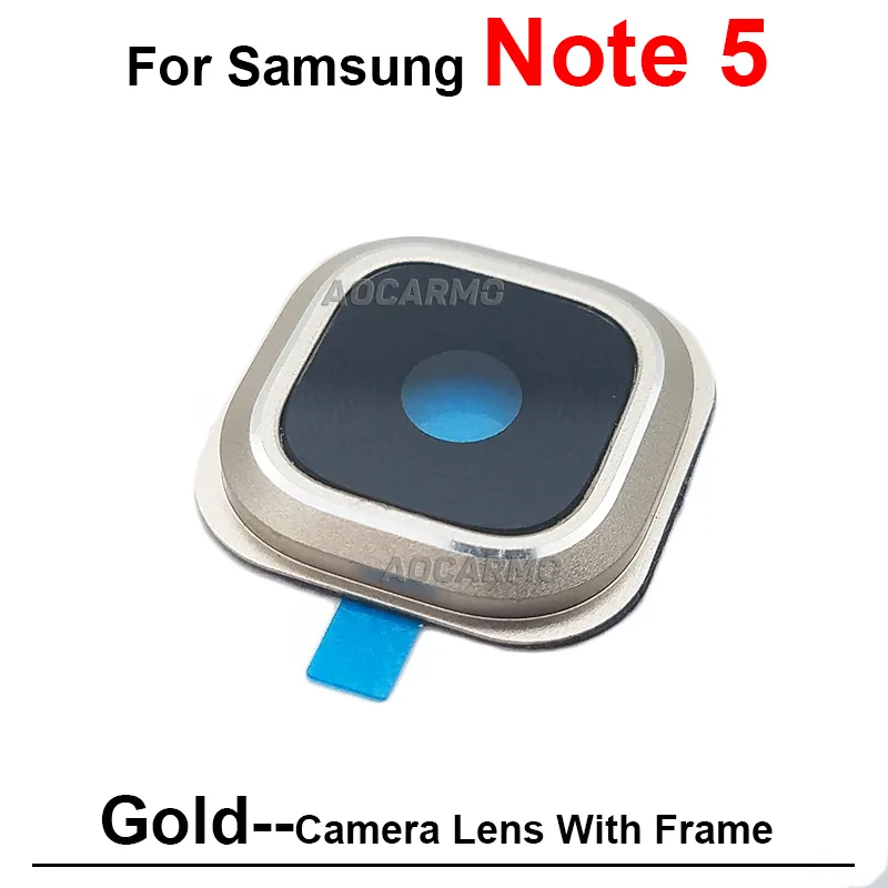 For Samsung Galaxy Note 4 5 Note4 Note5 Rear Back Camera Lens With Frame Replacement Parts