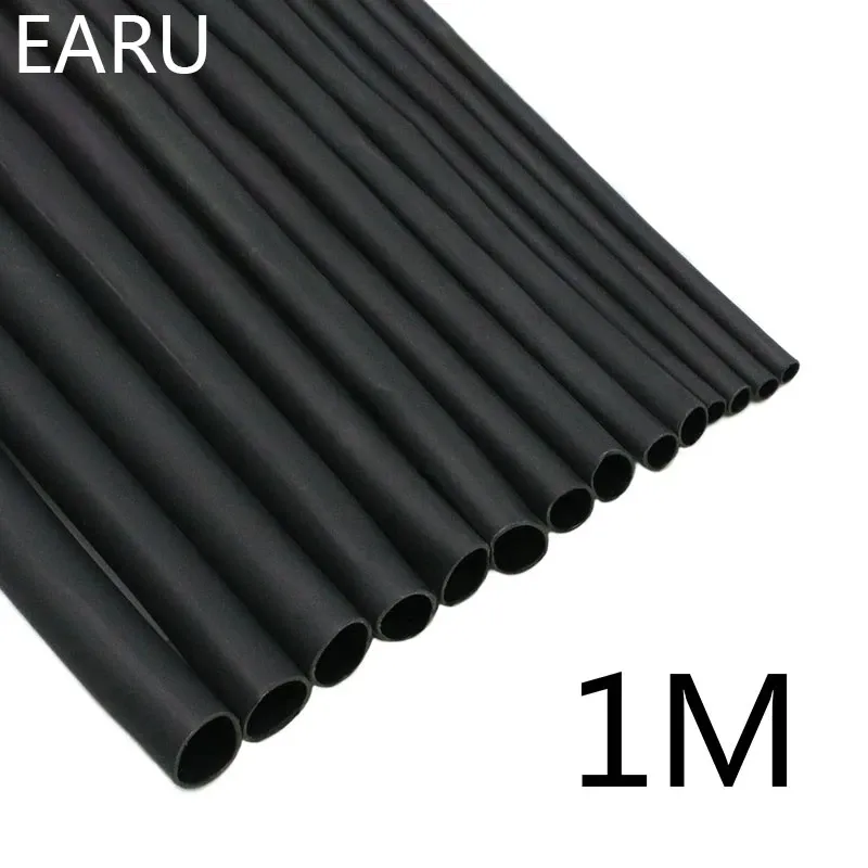 1 Metre/Lot 2: 1 Siyah 1 2 3 5 6 8 10mm Çapı Isı Büzülmesi Heatshrink Tüp Tüpü Kilecilik Sarma Tel Satış DIY Konnektör Onarımı