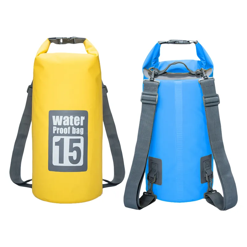 15l 20 l wasserdichte Taschen Aufbewahrung Trockener Sack -Tasche für Kanu Kayak Rafting Schwimmen Outdoor Sports Bags Travel Kit Equipment