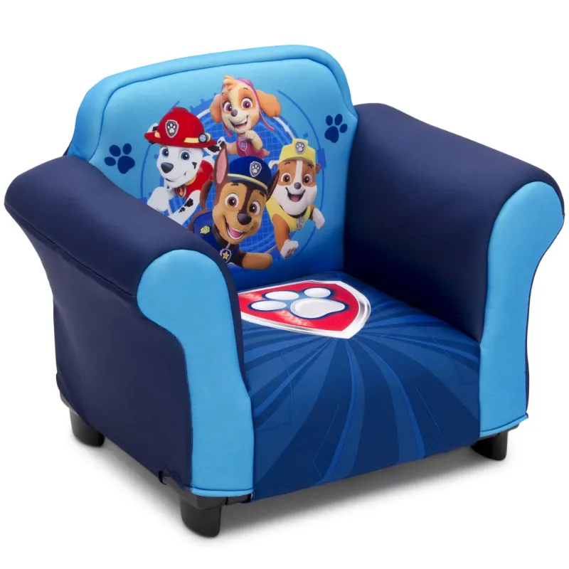 Poltrona infantil com moldura plástica, Mini Sofá Blue Cadeiras Solonos Infantiles