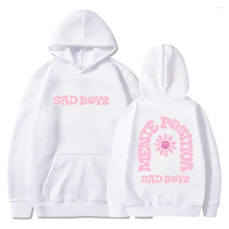 Herrtröjor 2024 Junior H Sad Boyz 4 Life Merch Flower Hoodie World Tour Långärmad streetwear kvinnor män huva tröja hip hop clo