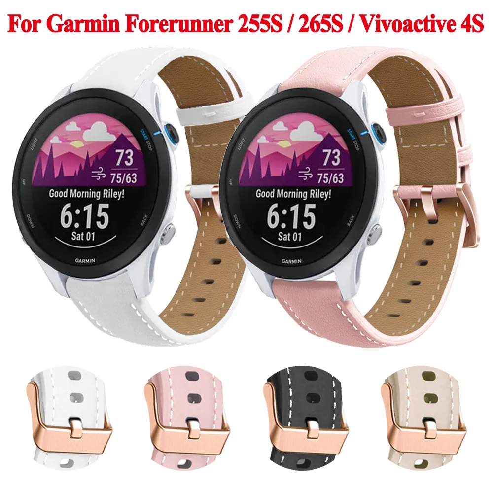 18mm Uhrenband für Garmin Forerunner 255S 265S Vivoactive 4S Vivomove 3S Active 4S -Gurtbandarmbänder Uhrenstreifen