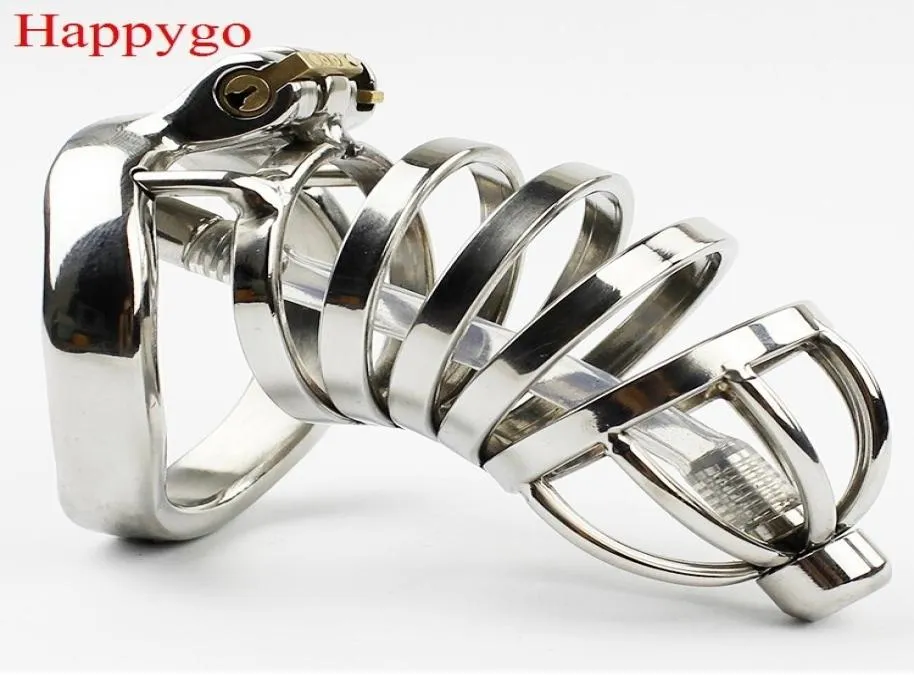Happygo Stainless Steel Stealth Lock Device with Urethral Catheter,Cock Cage,virginity Belt,Penis Ring,A276-1 D190111051484653
