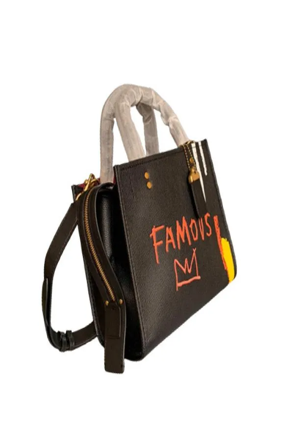 Dameszakken 2021 Nieuwe Rogue 25 cm Graffiti Tote Bag 1941 Serie enkele schouderbeurs Senior gevoel herstellen oude manieren Cowhide 6648149