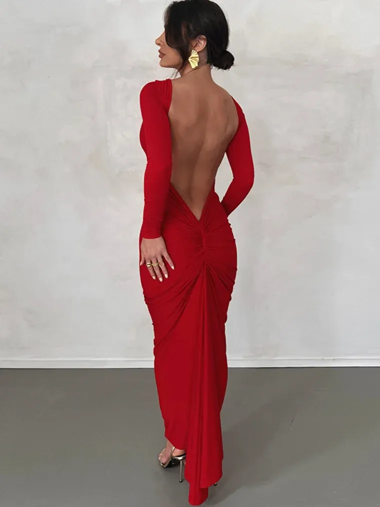 Elegant Red Bocon SS with Knee-Length Sves and Baless