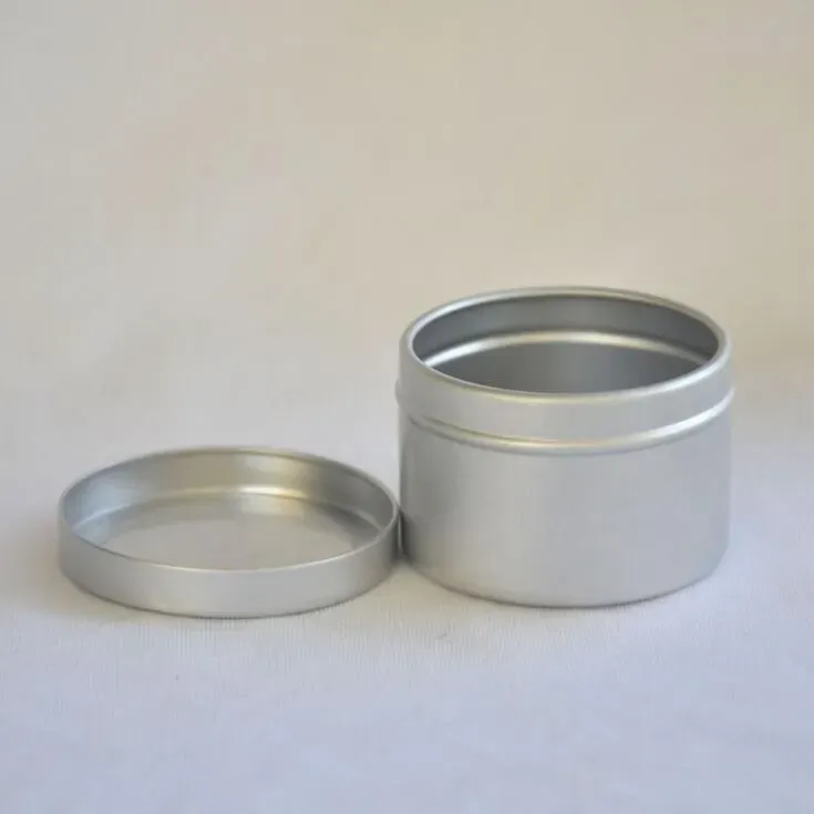 50g empty aluminium cream jars 50ml aluminum tins, metal lip balm container Case Box