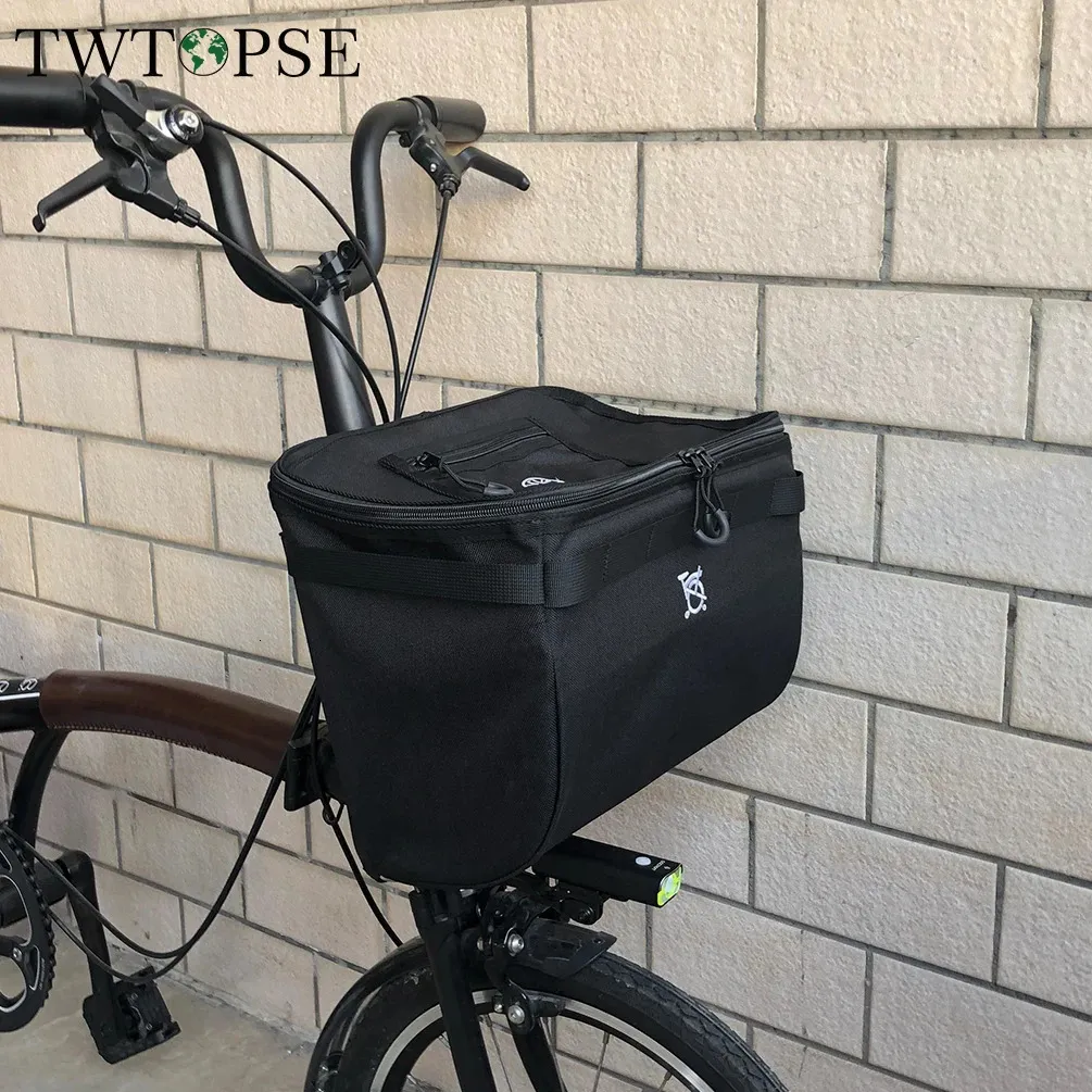 Twtopse 15L Bicycle Mini Bask Bag for Brompton قابلة للطي الدراجة الدراجة المحمولة 3 sexity pikes 3 ثقوب Tern Fnhon 240329