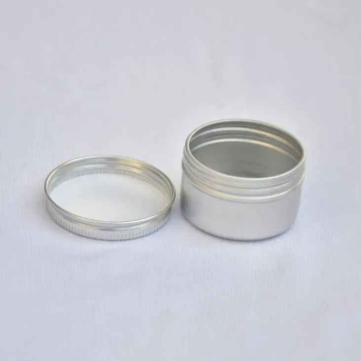 50g empty aluminium cream jars 50ml aluminum tins, metal lip balm container Case Box