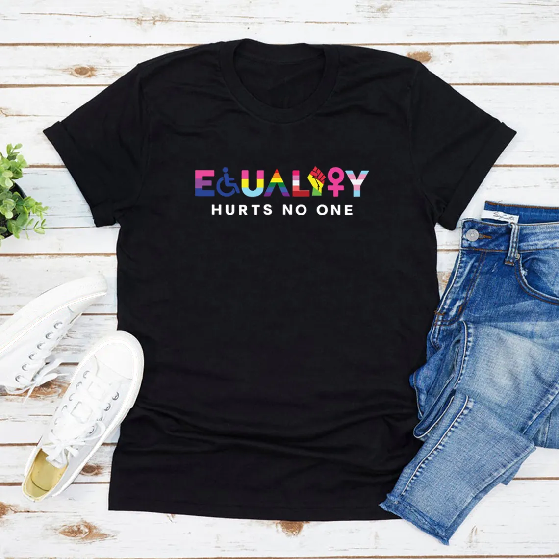 平等は痛いtシャツlgbt tシャツEqual rights tシャツゲイプライドティーユニセックスグラフィックTシャツブラックライフトップス