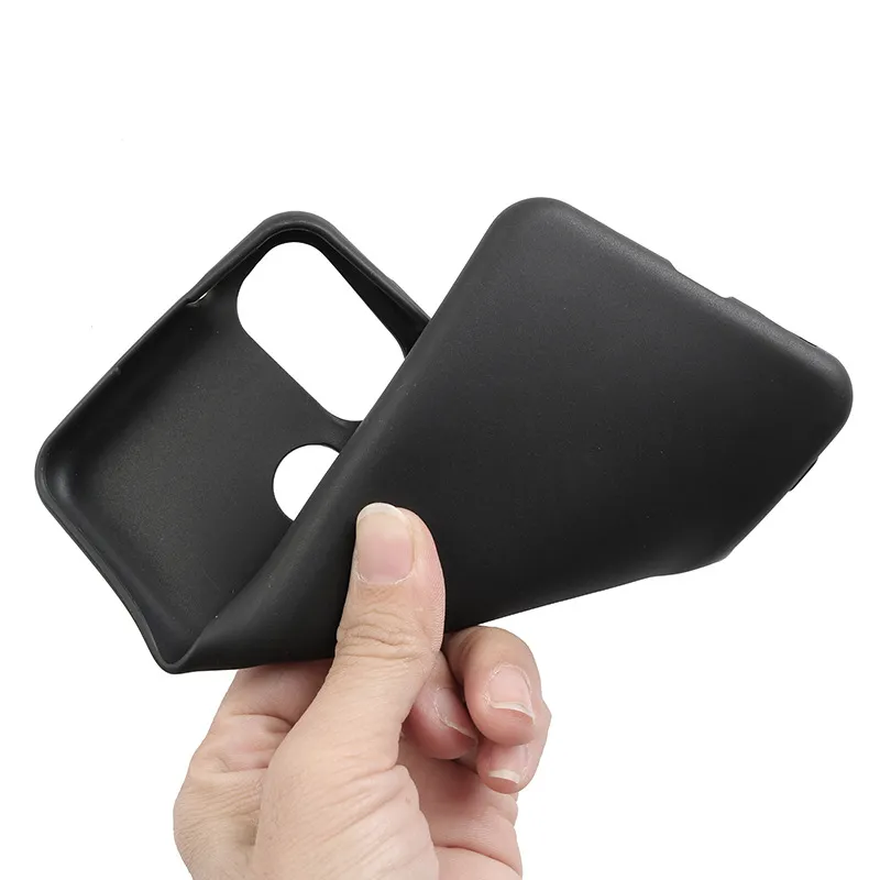 DESSEN Cover Silicone Antiurto Per Motorola Moto E20/E30/E40 - Nero - Protezione 360° Con Texture Antiscivolo