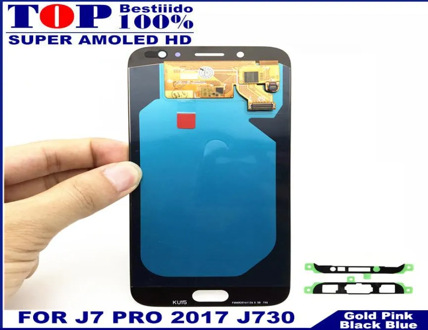 تنظيم السطوع LCD J730F ل Samsung Galaxy J730 J7 Pro 2017 Phone LCD Display Touch Screen Digitizer Sticker Replacement9009265