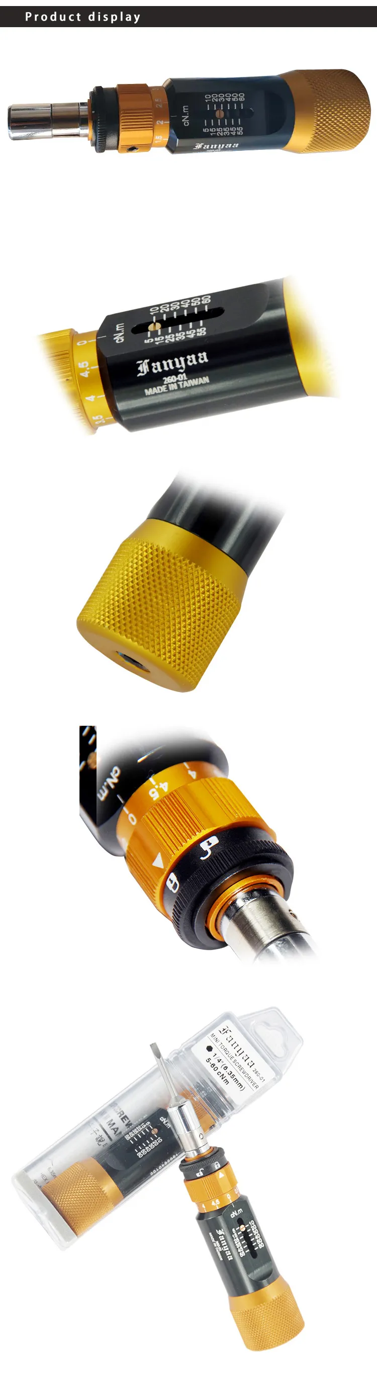 DHgate.com:Fanyaa Mini Torque Screwdriver Set - Adjustable 5