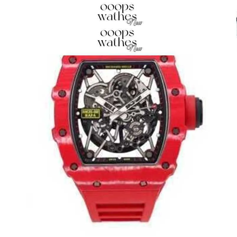 designer mens watch luxury brand Watch Automatic SuperClone RM35-02 Red with CardCarbon fiber sapphire