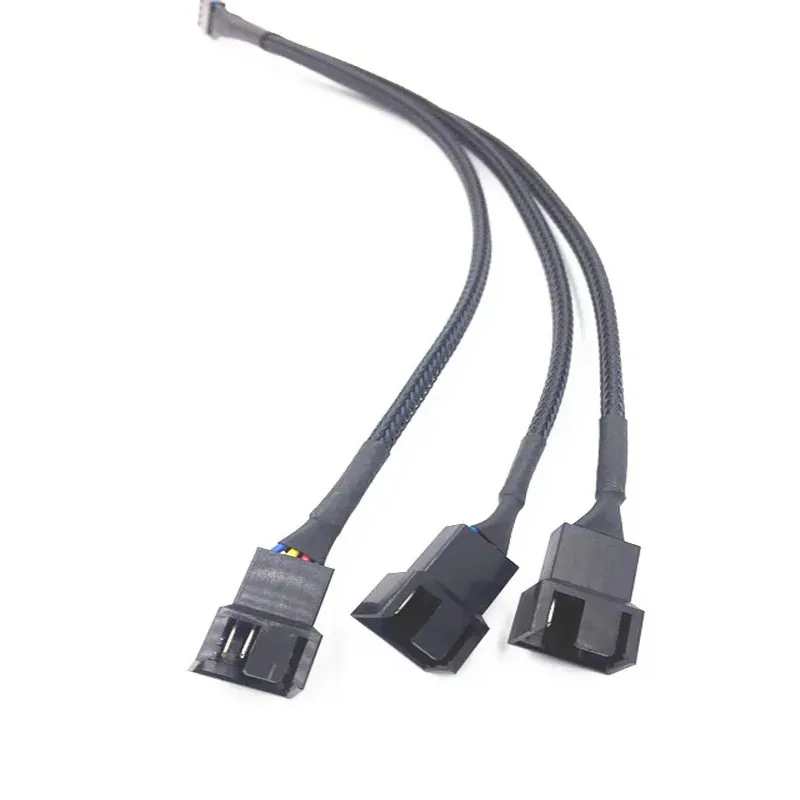 4p نقطة واحدة ثلاثة مروحة كمبيوتر تمديد الكابلات Motherboard Small 4pin enterface Cable واحدة لثلاثة