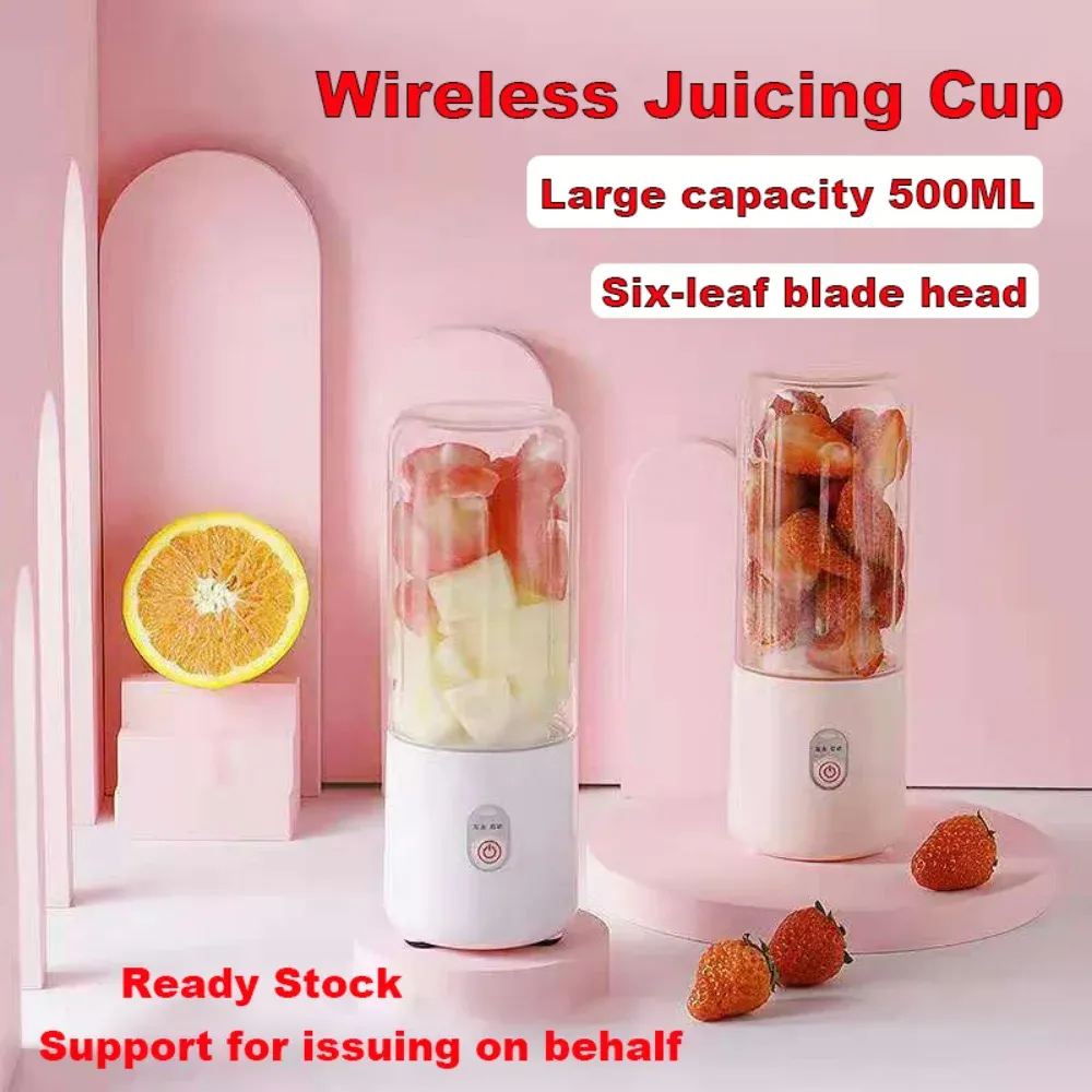 Strumenti da 500 ml Blender portatile 6 lame USB USB ricaricabile succo di frutta fresca succo di frutta elettrica tazza di frullata carina frullata frullata ice cotta tazza