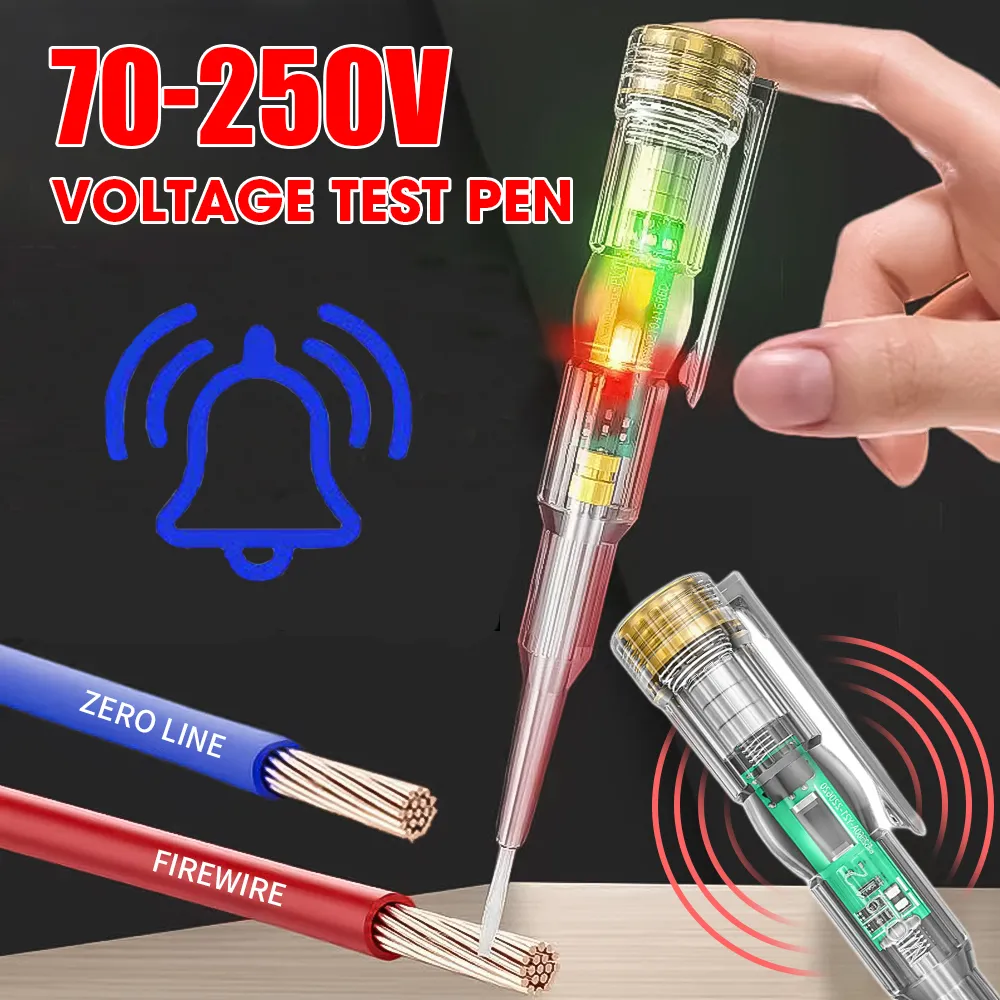 Test de tension intelligente Pen 70-250V Alimentation inductive Alimentation Test du voltmètre Indicateur Test Pen Automobile Diagnostic Tool
