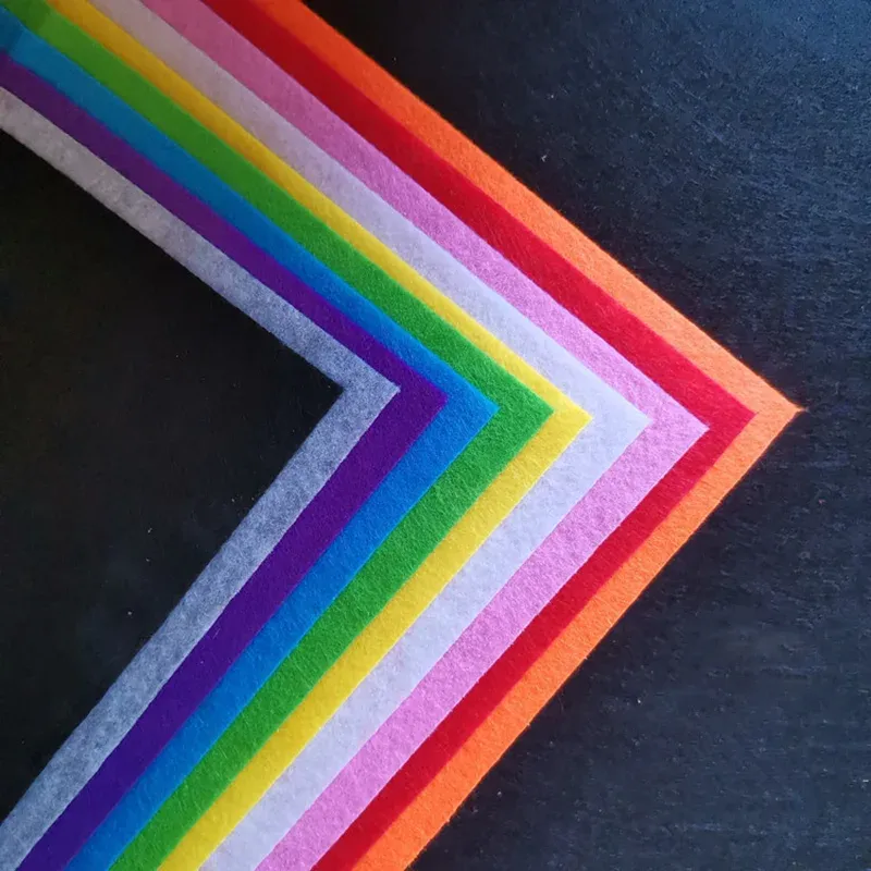 1 mm niet-geweven stof gemengde kleur Diy handgemaakt papier snijden viltdoek voor kleuterschool plakboeking pop home decoratie