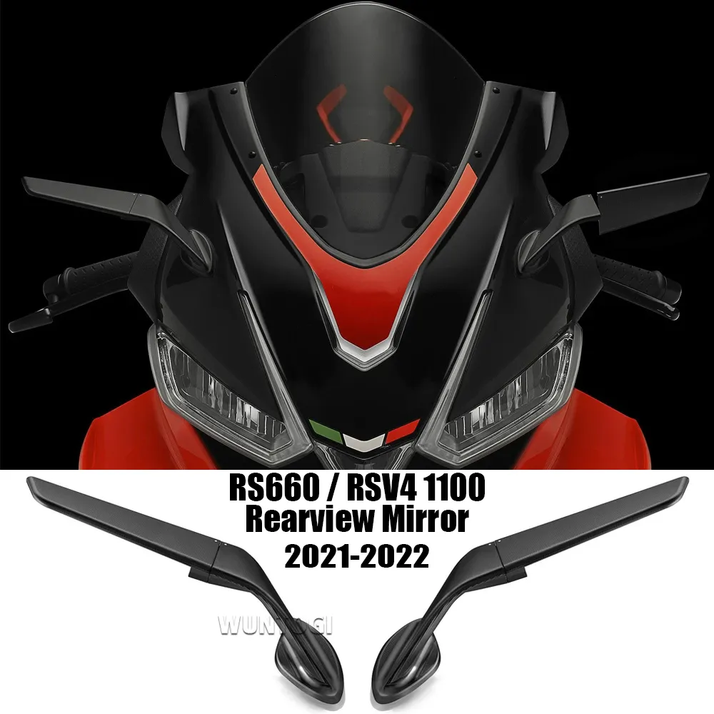 Espelhos de motocicleta RS660 RSV4 Espelho traseiro da asa de vento RSV4 espelho retrovisor ajustável para Aprilia RS660 RSV4 1100 2021-2022