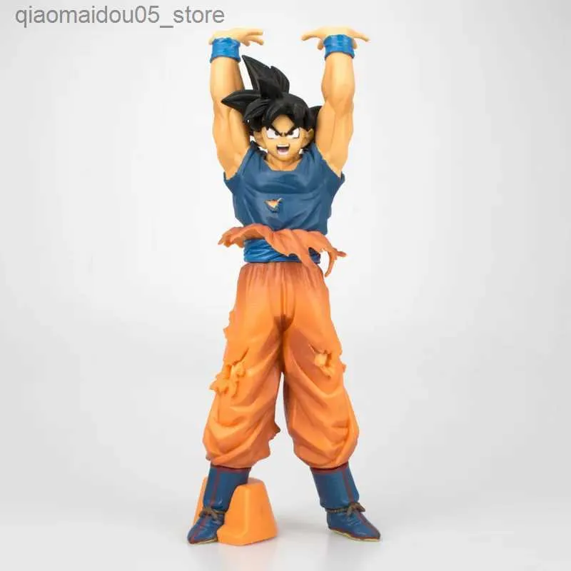 Action Toy Figures Transformation Toys Robots 24cm Cartoon Super Saiyang Son Goku Kakaroto Spirit Bomb Picture PVC Model Collection Gifts