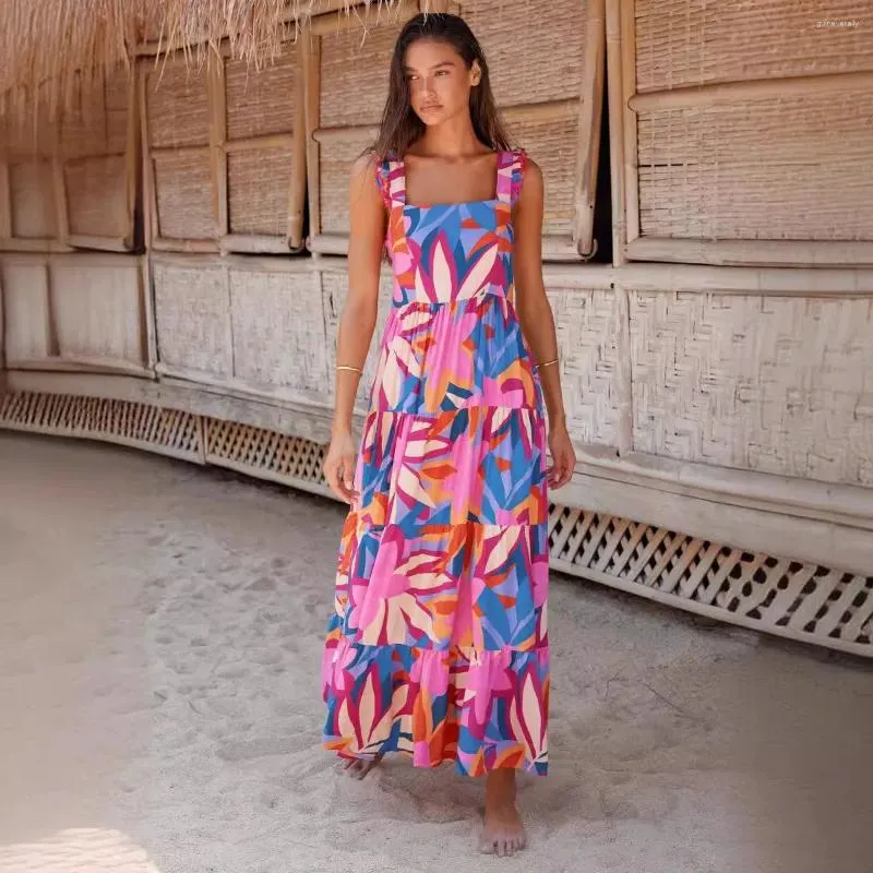 Korean Beach Outing Smocked Midi Dr for Women - Summer 20 Collecti