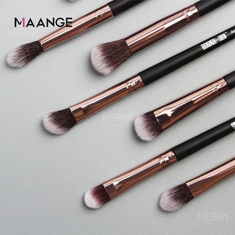 MAANGE Makeup Brushes Set 15pcs Professional Eye Shadow Makeup Brush Kits Eyeshadow Eyeliner Blending Eyebrow Goat Hair