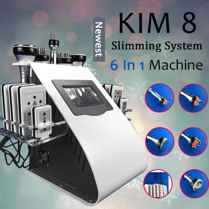 Machine minceur 6 en 1 liposuccion ultrasonique personnalisé 40k Sliming Cavitation Vacuum Multipolaire Machine de peau de resserrement