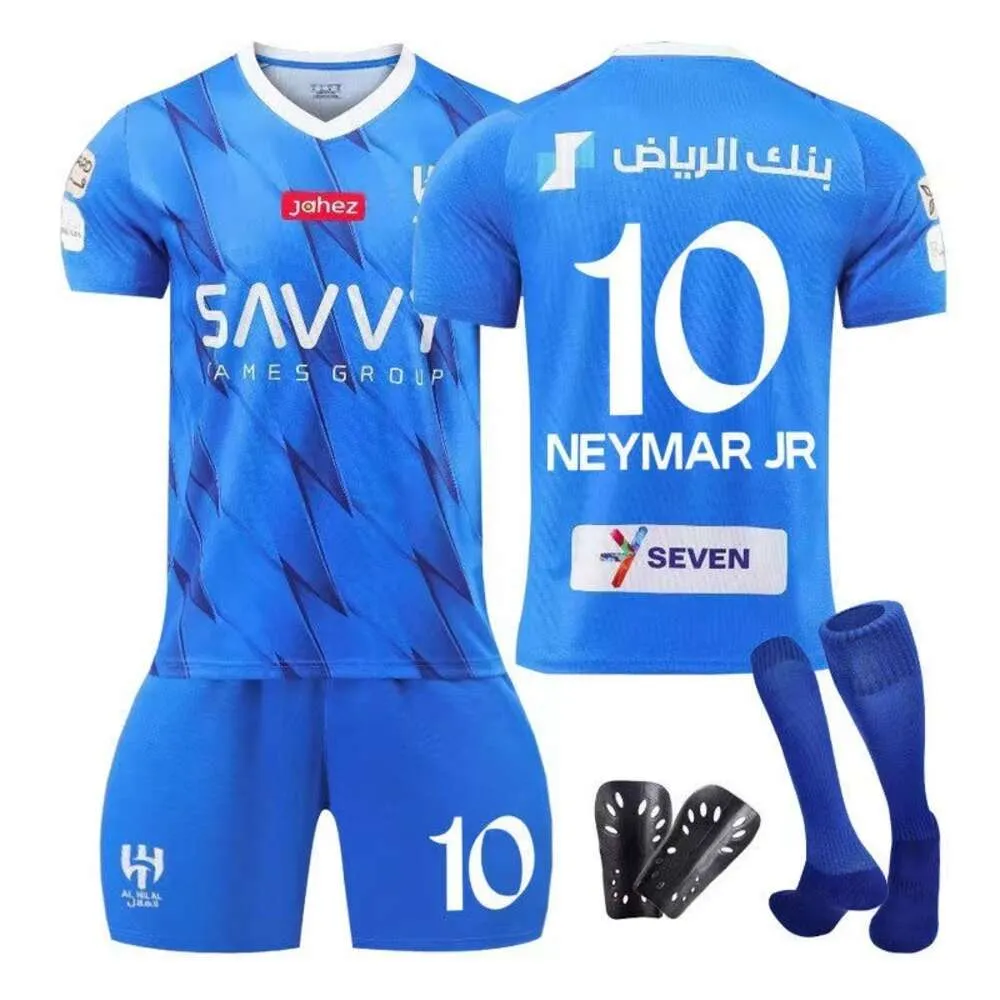 Saudi -Liga Riad New Moon Größe 10 Neymar Home und Away Childrens Football Trikot Set